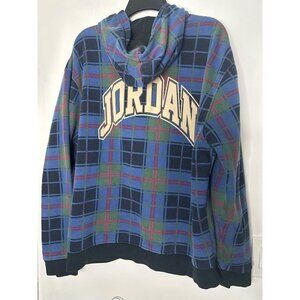 Nike Air Jordan Flight Plaid Pullover Hoodie Men’s Large